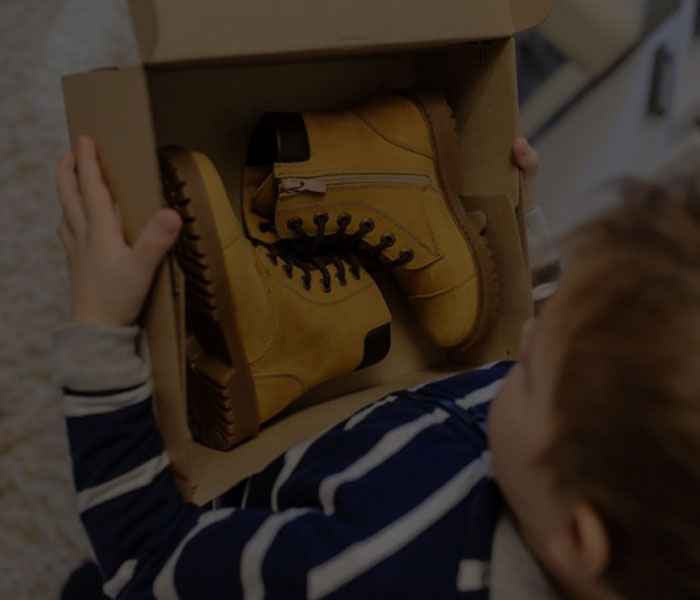 Bottines en cuir à lacets pour garçons